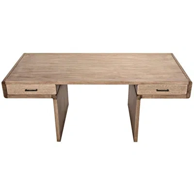 Noir Degas Solid Wood Wrinting Desk In Washed Walnut
