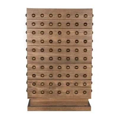 Noir Didier 37.5'' W 6 - Drawer Dresser In Dark Walnut