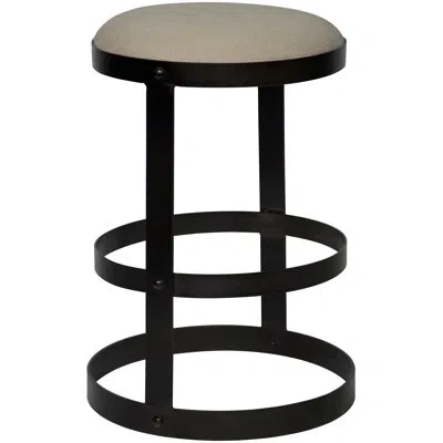 Noir Dior Metal Bar & Counter Stool In Black