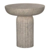 Noir Diva End Table In White Marble