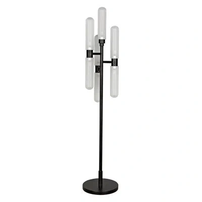 Noir Dominique 70" Novelty Floor Lamp In Matte Black