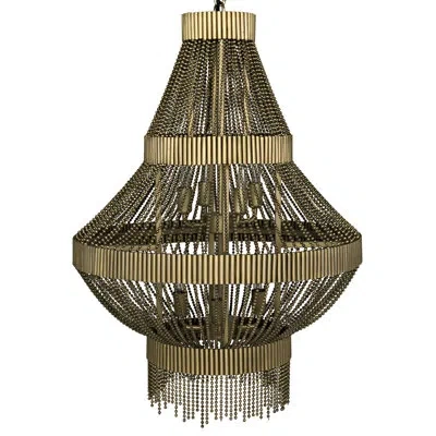 Noir Domo Unique / Statement Empire Chandelier In Antique Brass