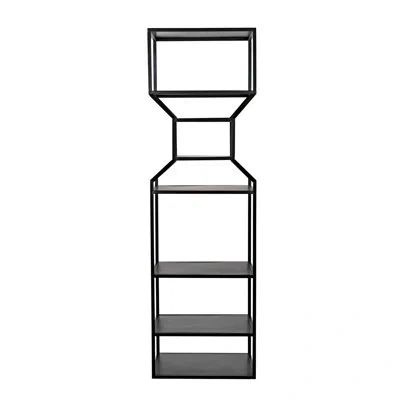 Noir Downtown A 83'' H X 25'' W Stainless Steel Etagere Bookcase