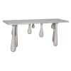 Noir Drop 76" Console Table In White Wash