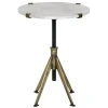 Noir Edith End Table In Gold