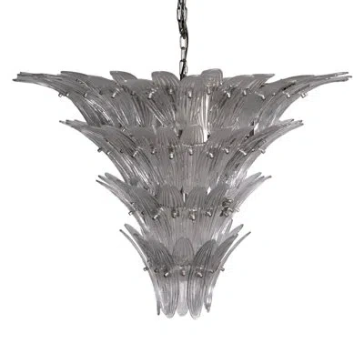 Noir Emperor Chandelier, Xl In Silver