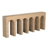 Noir Enzo 83'' Solid Wood Console Table In Clear Coat Flat