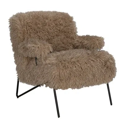 Noir Exeter 27'' Wide Armchair In Coffee