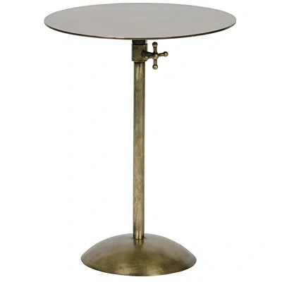 Noir Felix End Table In Antique Brass