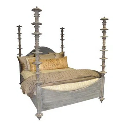 Noir Ferret Four Poster Bed In Weathered