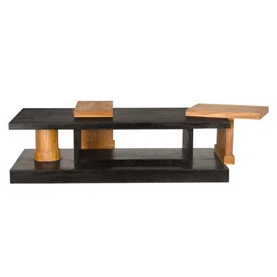 Noir Fleming Coffee Table In Brown;charcoal Black