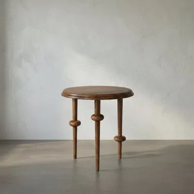 Noir Foster Side Table In Dark Walnut