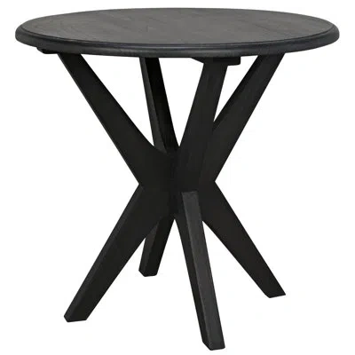 Noir Fox End Table In Charcoal Black