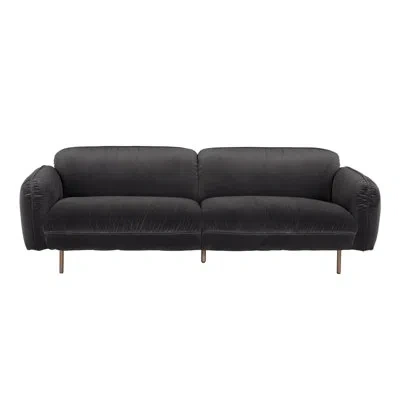 Noir Franklin Sofa, Grey Velvet In Gray