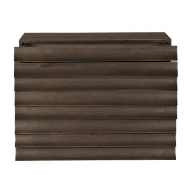 Noir Frederico Console In Greige Walnut