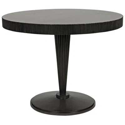 Noir Granada Solid Wood Dining Table In Pale
