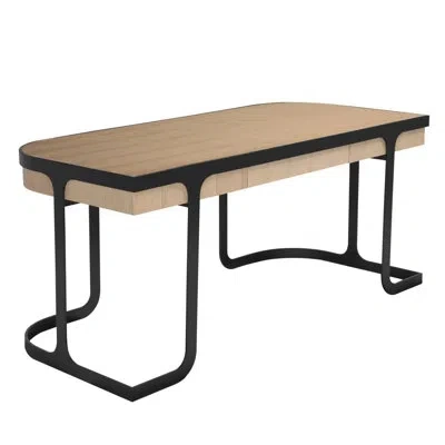 Noir Hamilton Desk, White Oak In Natural