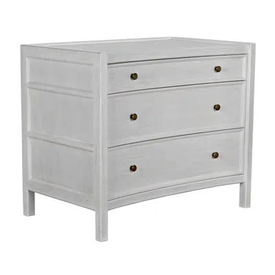 Noir Hampton 3 Drawer Bachelor's Chest In White Wash