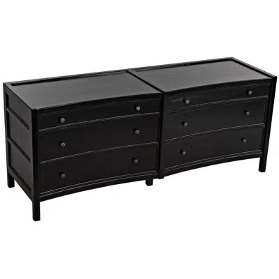 Noir Hampton 6 Drawer Dresser In Hand Rubbed Black