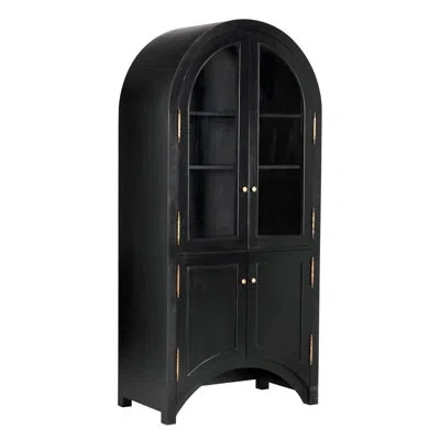 Noir Haring China Cabinet In Hand Rubbed Black