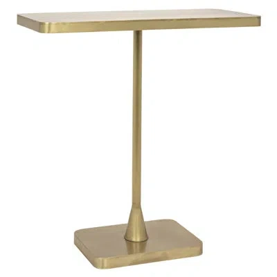 Noir Hild End Table In Antique Brass