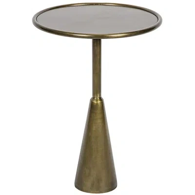 Noir Hiro End Table In Antique Brass