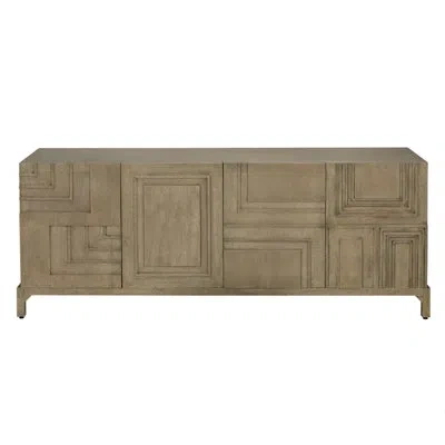 Noir Holden 80" Wide Sideboard In Bleached Walnut;washed Walnut