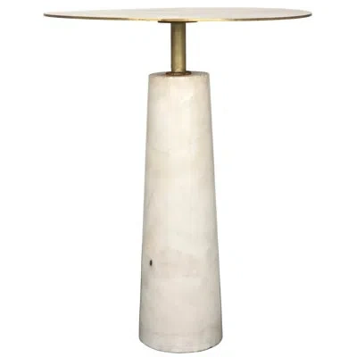 Noir Hotaru End Table In Antique Brass