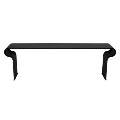 Noir Jabali Steel Bench In Matte Black