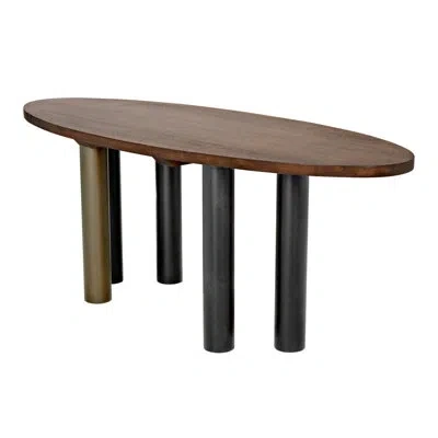 Noir Journal 79" Dining Table In Dark Walnut
