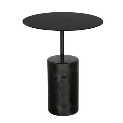 Noir Juma Side Table In Matte Black