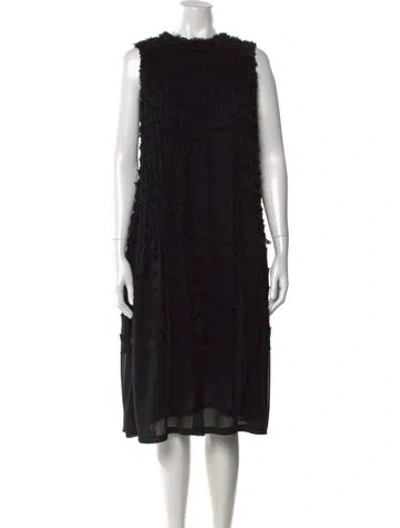Pre-owned Noir Kei Ninomiya 2017 Midi Length Dress In Black