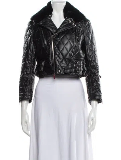 Pre-owned Noir Kei Ninomiya 2018 Faux Leather Biker Jacket In Black