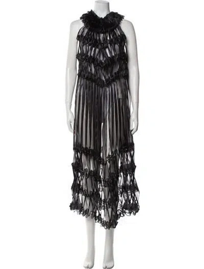 Pre-owned Noir Kei Ninomiya 2019 Long Dress In Black
