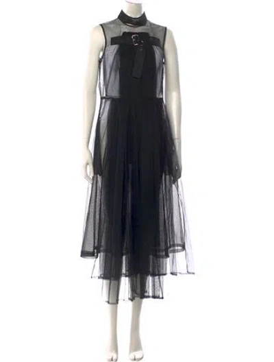 Pre-owned Noir Kei Ninomiya 2019 Long Dress In Black