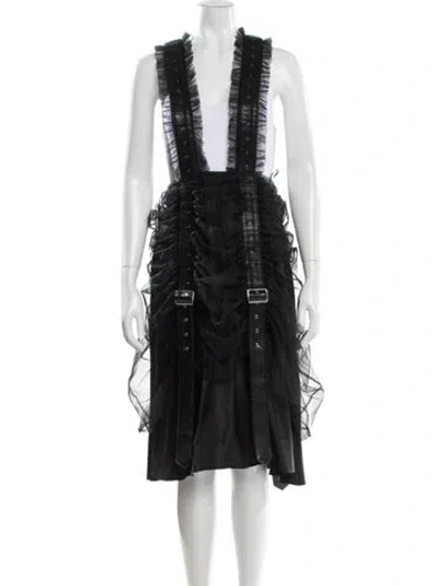 Pre-owned Noir Kei Ninomiya 2020 Midi Length Dress In Black