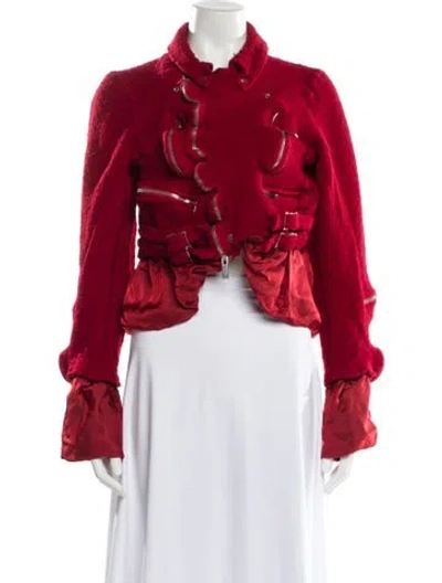 Pre-owned Noir Kei Ninomiya 2020 Wool Evening Jacket W/ Tags In Red