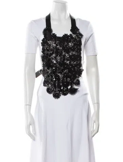 Pre-owned Noir Kei Ninomiya 2023 Faux Leather Vest In Black