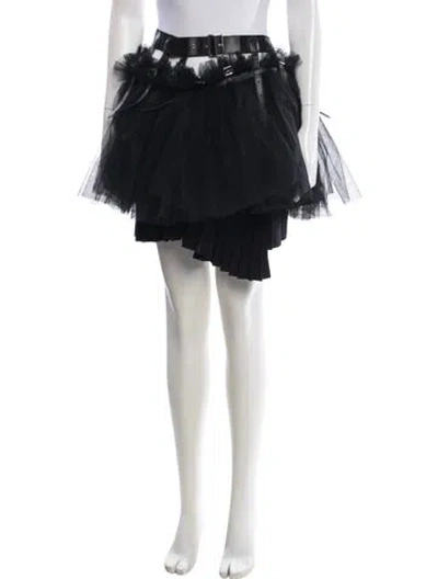 Pre-owned Noir Kei Ninomiya 2025 Mini Skirt W/ Tags In Black