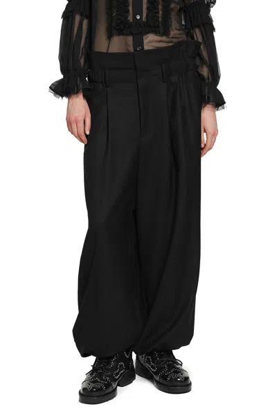 Noir Kei Ninomiya Balloon Pants In Wool In Black
