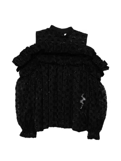 Noir Kei Ninomiya Ruffled Blouse In Black