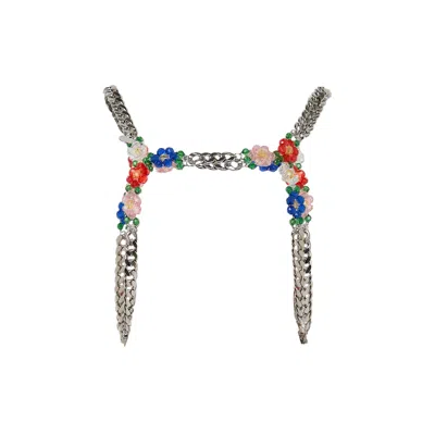 Noir Kei Ninomiya Beads X Chain Vest In Multi