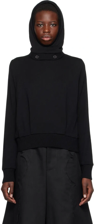 Noir Kei Ninomiya Black Button Hoodie In 1 Black