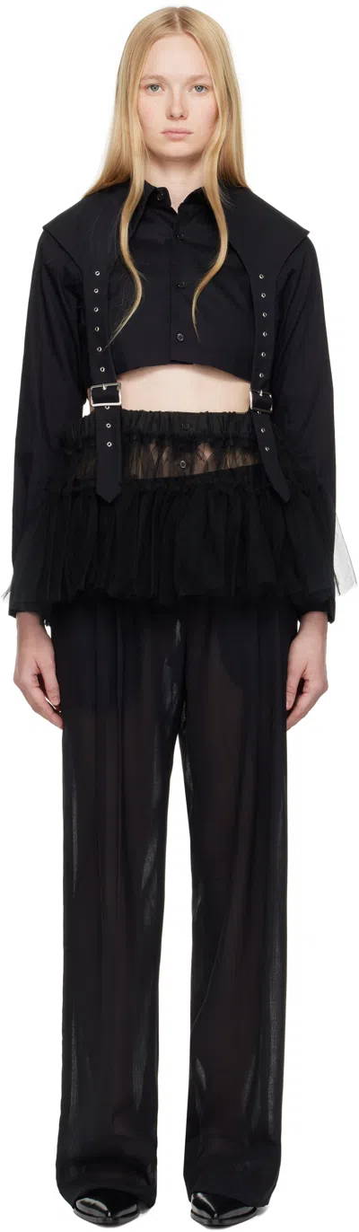 Noir Kei Ninomiya Black Paneled Minidress