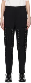 Noir Kei Ninomiya Black Wool Oxford Trousers In Black