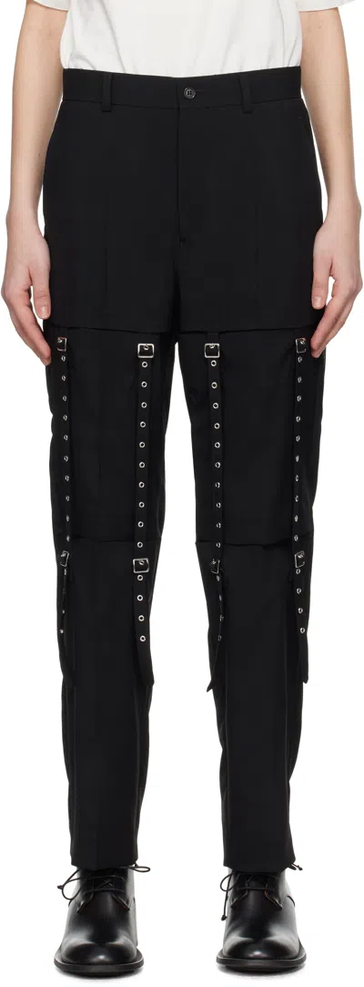 Noir Kei Ninomiya Black Wool Oxford Trousers