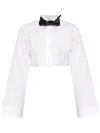 Noir Kei Ninomiya Cropped Shirt Bow Tie In White