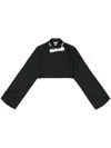 Noir Kei Ninomiya Bow-tie Cropped Shirt In Black