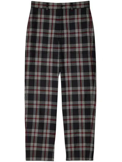 Noir Kei Ninomiya Check-print Trousers In Black