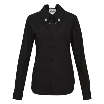 Noir Kei Ninomiya Cotton Broad Blouse In Black